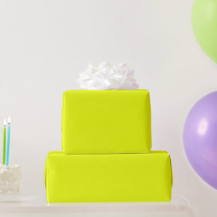Modern neon green bright solid plain cool wrapping paper