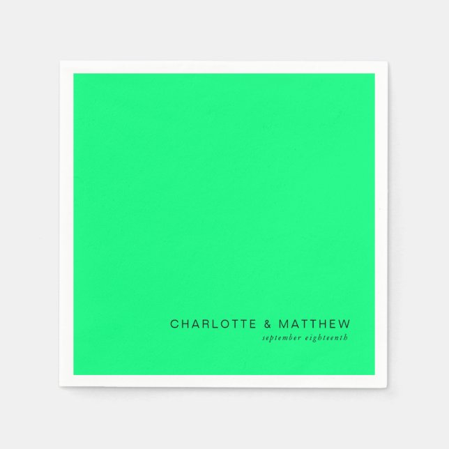 Modern neon-green napkin (Front)