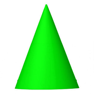 Modern neon green screen bright solid colour cool party hat