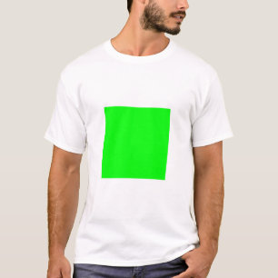 Modern neon green screen bright solid cool box T-Shirt