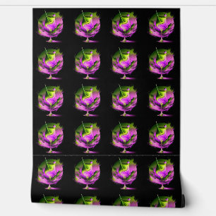 Modern Neon Party Time Collection Wallpaper