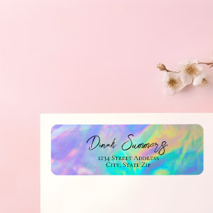 Modern Neon Pastel Return Address label