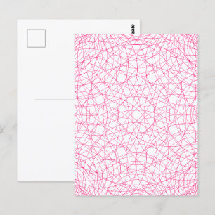 Modern Neon Pink Art Postcard – Customisable