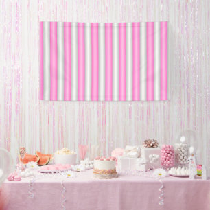 Modern Neon Pink Stripes with 3D Effect Banner
