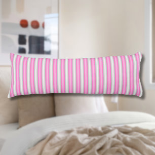 Modern Neon Pink Stripes with 3D Effect Body Cushion