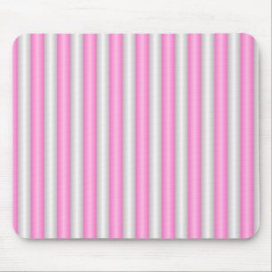 Modern Neon Pink Stripes with 3D Effect Mouse Mat