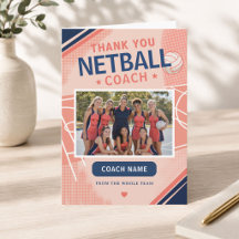 Modern Netball Team Photo Coach
