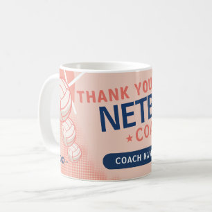Modern Netball Team Player Coach Coffee Mug