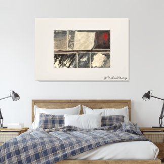 Modern Neutral Abstract Textured Art Canvas Print