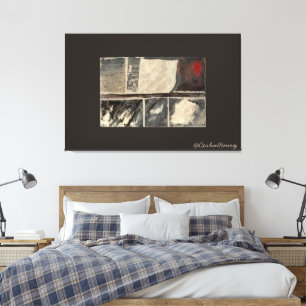 Modern Neutral Abstract Textured Art Canvas Print