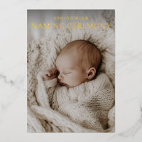 Modern Neutral Baby Naming Ceremony Photo Gold