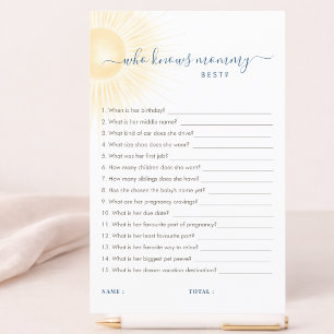 Modern Neutral Baby Shower Who Knows Mummy Best 