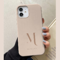Modern Neutral Beige Custom Monogram