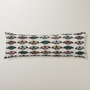 Modern Neutral Butterflies Garden Pattern Body Cushion