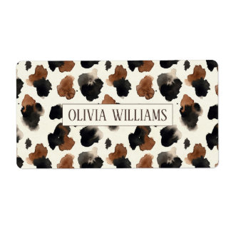 Modern Neutral Chocolate Cow Print Aesthetic