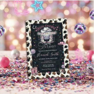 Modern Neutral Chocolate Cow Print Aesthetic Invitation