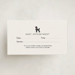 Modern Neutral Dog Groomer Appointment | Editable  Card