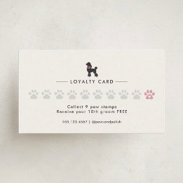 Modern Neutral Dog Groomer Loyalty Card | Editable