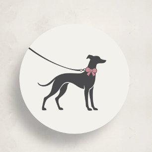 Modern Neutral Dog Walker Seal Sticker