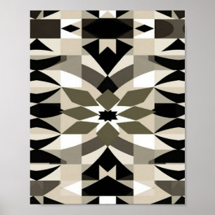 Modern Neutral Geometric Wall Art Print Earth To