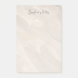 Modern Neutral Gold Background Add Name Post-it Notes
