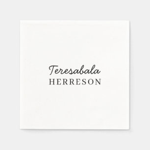 Modern Neutral Monogram Design Napkin
