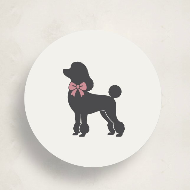 Modern Neutral Poodle Seal Sticker (Creator Uploaded)