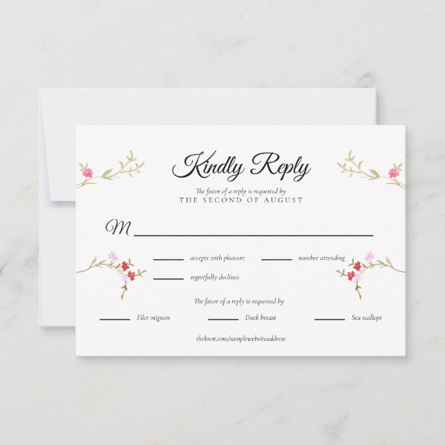Modern Neutral RSVP Wedding Response Card Design (Front)