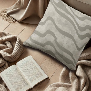 Modern Neutral Stripe Bedroom Living Room  Cushion