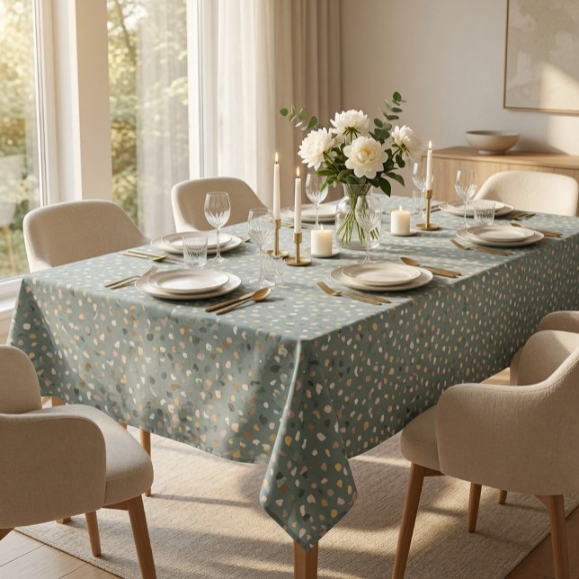 Modern Neutral Terrazzo Pattern Tablecloth (Creator Uploaded)