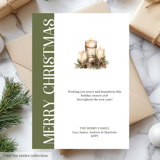 Modern Neutral Tones Christmas Greeting Card (Modern Neutral Tones Christmas Greeting Card)