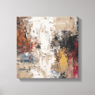 Modern Neutral Tones Im Expressionist Wave Canva Canvas Print