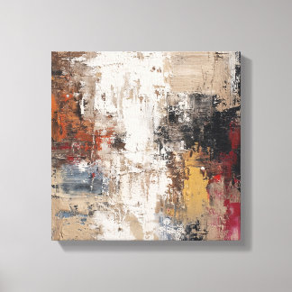 Modern Neutral Tones Im | Expressionist Wave Canva Canvas Print