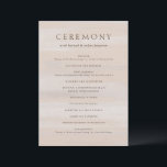 Modern Neutral Watercolor Elegant Wedding Programme<br><div class="desc">Modern wedding program featuring your details over an abstract watercolor background.</div>