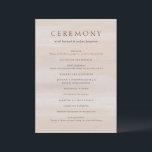 Modern Neutral Watercolor Elegant Wedding Programme<br><div class="desc">Modern wedding program featuring your details over an abstract watercolor background.</div>