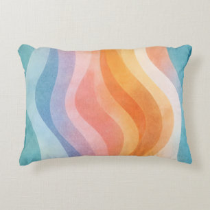 Modern Neutral Wave • Minimalist Deco • Trendy Decorative Cushion