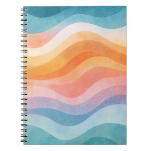 Modern Neutral Wave • Minimalist Deco • Trendy Notebook
