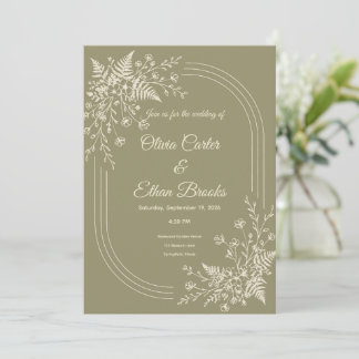 Modern Neutral Wedding Invitation