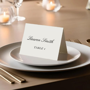 Modern Neutral Wedding Place Card