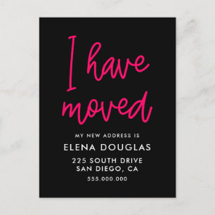 Modern New address announcement Postcard