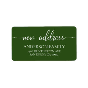 Modern New Address Return Address Label