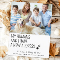 Modern New Address We Moved Pet Photo Dog Moving
