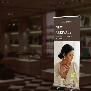 Modern New Arrivals Jewellery Product Photo Retail Retractable Banner