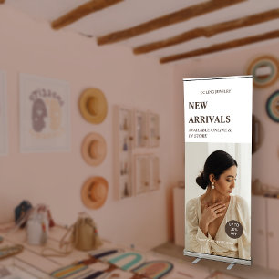 Modern New Arrivals Product Photo Retail Ads Retractable Banner