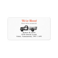 Modern New Home Address Update I Have Moved  Label
