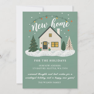 Modern New Home for the Holidays Moving Holiday Card