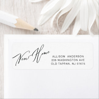 Modern New Home Return Address Label