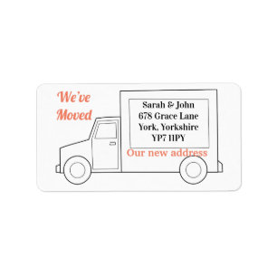 Modern New Home Update We’ve Moved Address Label