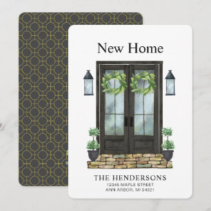 Modern New Home Watercolor Moving Announcement