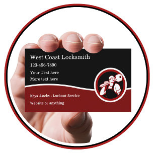 Modern New Locksmith Business Cards